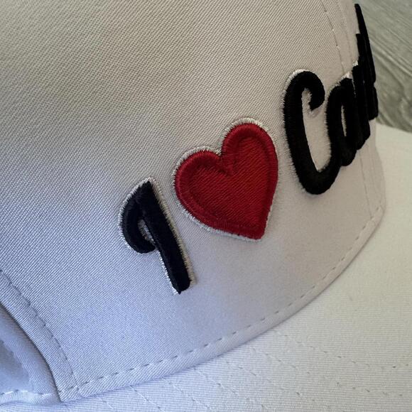 I Love Cart Girls Embroidered White Cap Bogey Bros Technical Golf Hat White - Picture 3 of 8